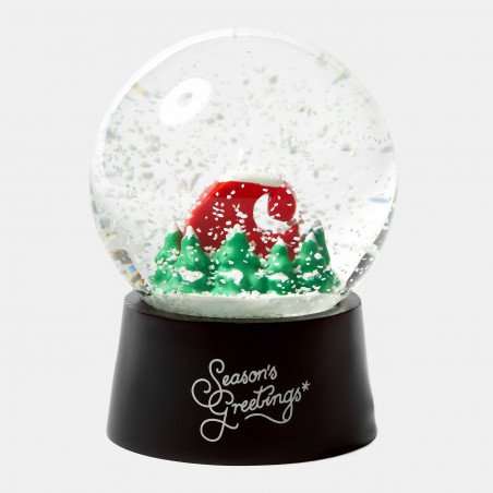 Season's Greetings Snow Globe Glass Multicolor