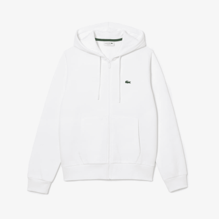 Lacoste - Sweatshirt Zippé Blanc