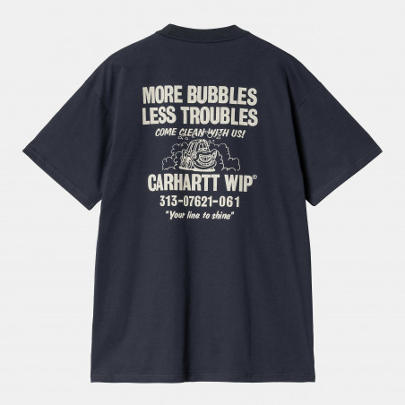S/S Less Troubles T-Shirt Blue / Wax