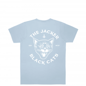 T-Shirt Black Cats Baby Blue