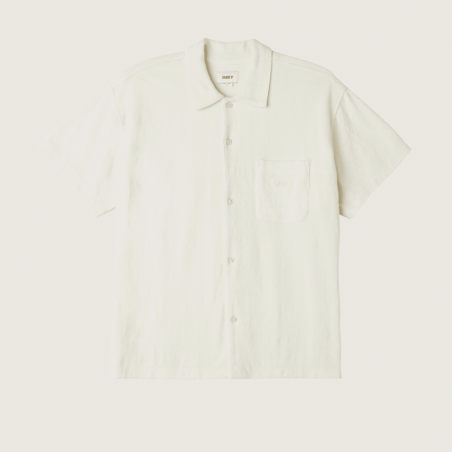 OBEY - Shelther Terry Cloth Button Up Unbleached