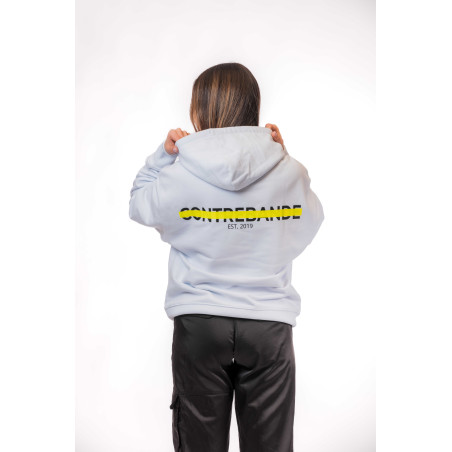 CONTREBANDE - Hoodie Lines White / Yellow