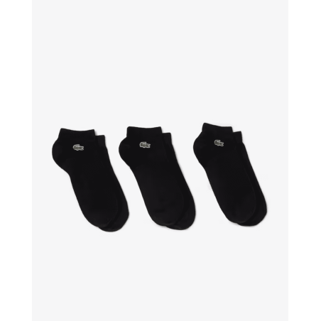 Lacoste - Lot de 3 paires de chaussettes basses Noir