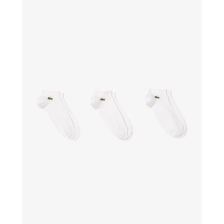 Lacoste - Lot de 3 paires de chaussettes basses Blanc
