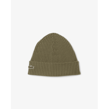 Lacoste - Bonnet côtelé en...