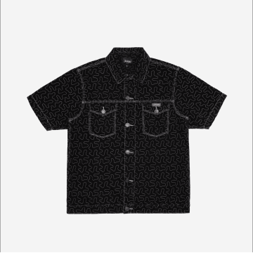 Oneline Denim Shirt Black