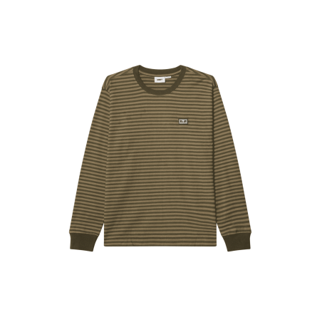 OBEY - Established Works Eyes STRP LS Grape Leaf Multi