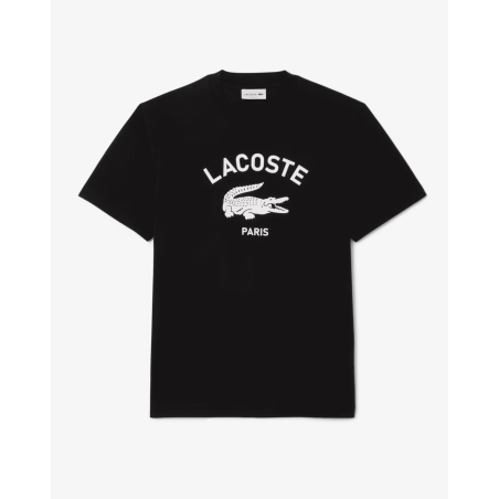 Lacoste - T-shirt imprimé signature Noir