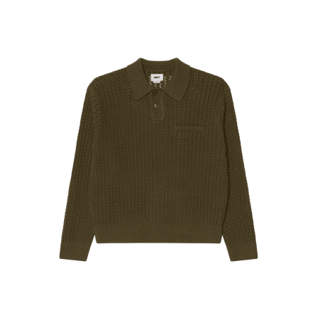 OBEY - Duane Polo Sweater Tea Leaf