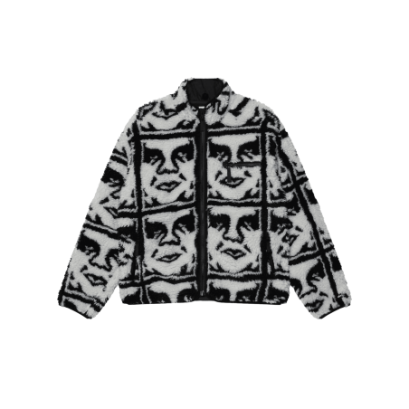 OBEY - Repeated Icon Sherpa JKT Black Multi