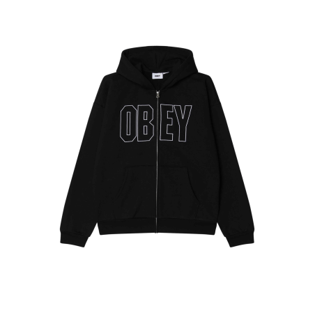 OBEY - Gordon Extra Heavy Zip Hood Black