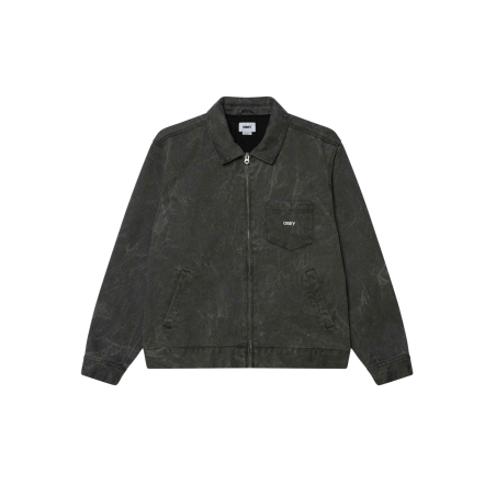 OBEY - Workman Zip Jacket Black Wrinkle Wash