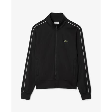 Lacoste - Veste de survêtement zippée en Piqué Noir