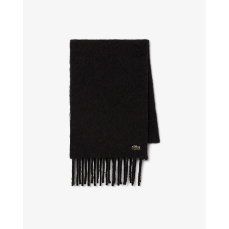 Lacoste - Écharpe à franges alpaga Noir