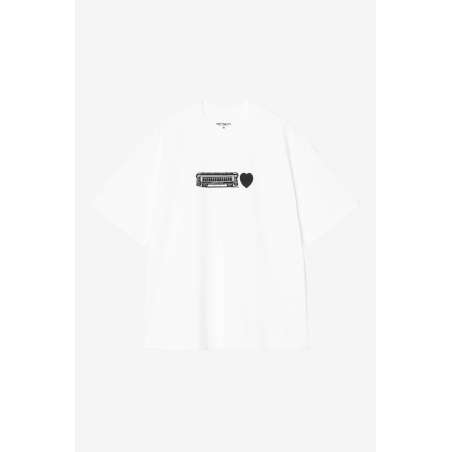 S/S Deconstructed Label T-Shirt White