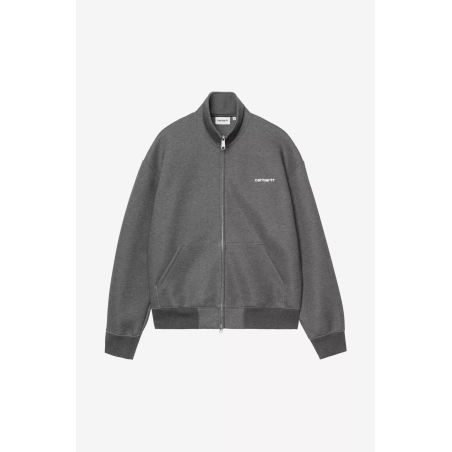 Alda Zip Sweat Jacket Grey Heather / White