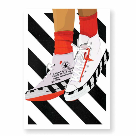 HUGOLOPPI Affiche Converse Off White