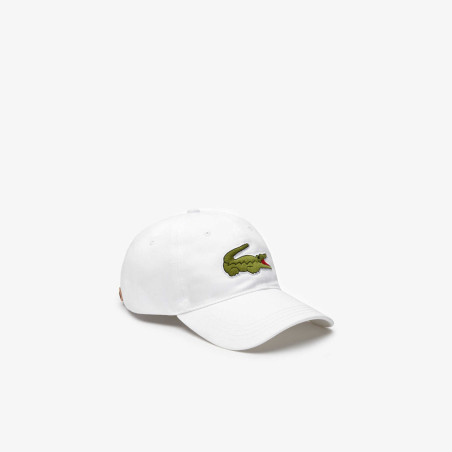 Lacoste - Casquette croco XXL Blanc